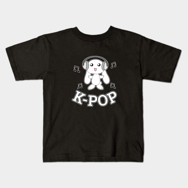 K-pop Bunny Design Kids T-Shirt by LunaMay